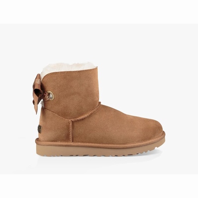 Botas UGG Customizable Bailey Bow Mini Mulher Marrom | PT-XETFH